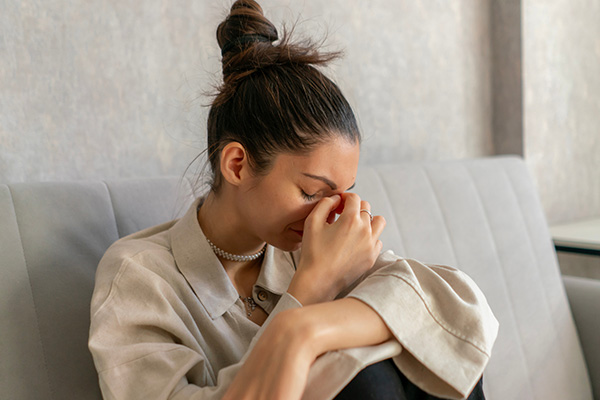 Woman suffering from Trauma